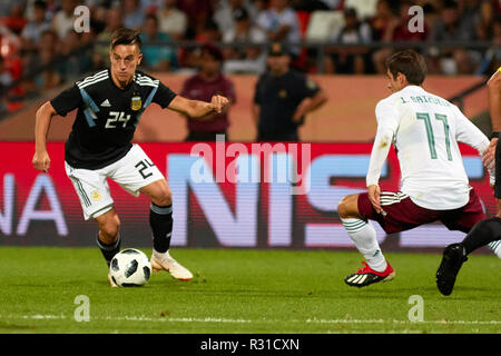 Mendoza, Argentine. 20 Nov 2018. L'Argentine contre le Mexique, match de football amical entre les deux sélectionnés, Malvinas Argentinas Stadium de Mendoza Crédit : Alexis Lloret/Alamy Live News Banque D'Images