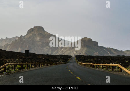 Route de volcan Teide à Tenerife island, Espagne Banque D'Images