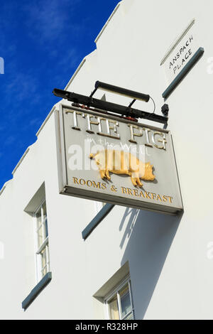 Le cochon dans le mur Bed & Breakfast, Southampton, Hampshire, Angleterre, Royaume-Uni Banque D'Images