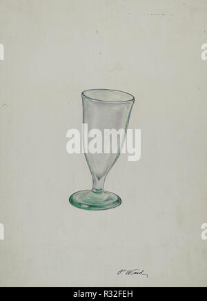 Verre de vin. En date du : ch. 1940. Dimensions : hors tout : 27,9 x 19,9 cm (11 x 7 13/16 in.). Médium : aquarelle et graphite sur carton. Musée : National Gallery of Art, Washington DC. Auteur : Paul Ward. Banque D'Images