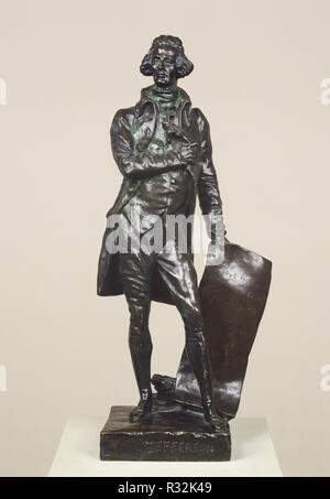 Thomas Jefferson. En date du : modèle 1832-1833, cast après 1892. Dimensions : hors tout : 38,7 x 16,7 x 12 cm (15 1/4 x 6 9/16 x 4 3/4 in.). Technique : bronze. Musée : National Gallery of Art, Washington DC. Auteur : Pierre-Jean David d'Angers. Banque D'Images