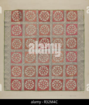 (Crib Quilt Quilt). En date du : 1935/1942. Dimensions : hors tout : 48 x 42,6 cm (18 7/8 x 16 3/4 in.) Objet : 41 SAI Original' square. Médium : aquarelle et graphite sur papier. Musée : National Gallery of Art, Washington DC. Auteur : Francis Law Durand. Banque D'Images