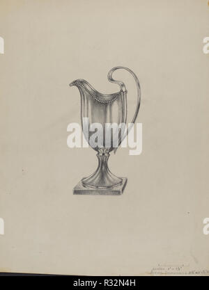 Pichet en argent. En date du : 1935/1942. Dimensions : hors tout : 30,6 x 22,9 cm (12 1/16 x 9 in.). Médium : graphite sur papier. Musée : National Gallery of Art, Washington DC. Auteur : Gerald Bernhardt. Banque D'Images