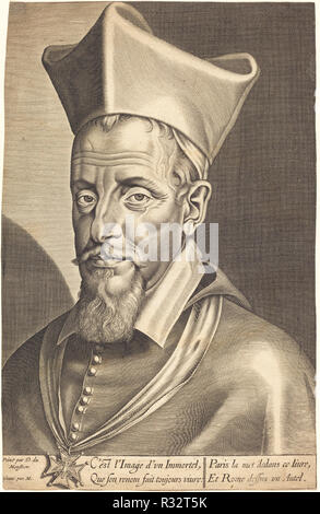 François La Rochefoucauld. Fiche technique : Dimensions : 32 x 20,6 cm (12 5/8 x 8 1/8 in.). Technique : gravure sur bois sur papier. Musée : National Gallery of Art, Washington DC. Auteur : Michel Lasne après Daniel Dumonstier. Banque D'Images