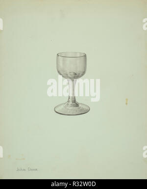 Verre de vin. En date du : ch. 1940. Dimensions : hors tout : 28 x 22,9 cm (11 x 9 in.). Médium : aquarelle et graphite sur carton. Musée : National Gallery of Art, Washington DC. Auteur : John Dana. Banque D'Images