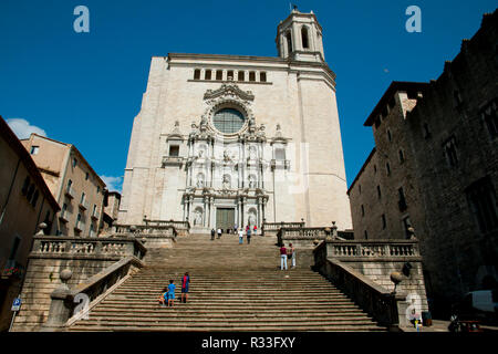 Cathédrale de Saint Mary de Girona - Espagne Banque D'Images