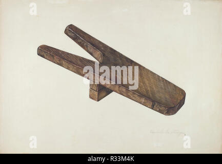 Bootjack. En date du : 1935/1942. Dimensions : hors tout : 35,8 x 50,3 cm (14 1/8 x 19 13/16 in.) Objet : SAI Original 14' de long, 5' de large. Médium : aquarelle et graphite sur carton. Musée : National Gallery of Art, Washington DC. Auteur : Isabelle De étrange. Banque D'Images