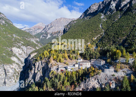 Bormio, l'eau thermale. Vacances en Valteline, célèbre destination dans les Alpes Banque D'Images