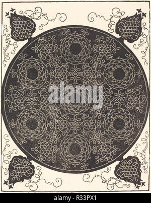 La quatrième noeud (la combinaison de sept groupes de noeuds circulaire avec centre noir). En date du : probablement 1506/1507. Technique : gravure sur bois. Musée : National Gallery of Art, Washington DC. Auteur : Dürer, Albrecht. Banque D'Images