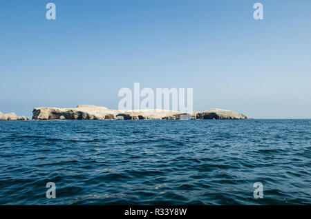 L'île de Ballestas ou l'homme pauvre dans la baie de Paracas Galapagos, Pérou Banque D'Images