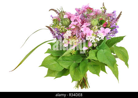 Bouquet de fleurs avec des herbes, l'hydrangea et al Banque D'Images