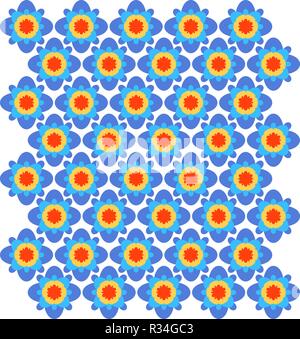 Bleu, orange, rouge ornement géométrique. Modèle vectoriel continu. Eps 10 Illustration de Vecteur