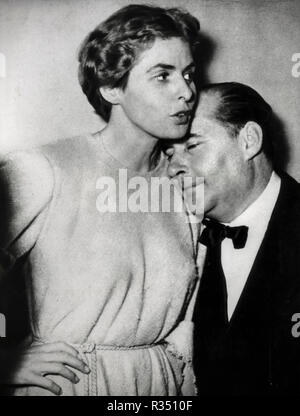 Ingrid Bergman et Roberto Rossellini Banque D'Images