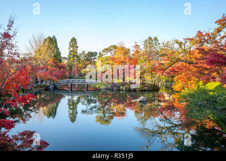 Feuillage d'automne au Temple Eikando à Kyoto, Japon Banque D'Images