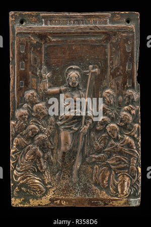 Apparition du Christ aux Apôtres. Date : le 15e siècle. Dimensions : hors tout : 9,5 x 6,4 cm (3 3/4 x 2 1/2 in.) Poids brut : 126 gr. Technique : bronze doré//largement Dorure frottée. Musée : National Gallery of Art, Washington DC. Auteur : 15ème siècle vénitien. Banque D'Images