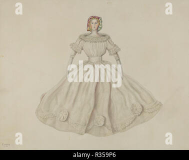 Poupée de costumes. En date du : ch. 1938. Dimensions : hors tout : 27,5 x 34,4 cm (10 13/16 x 13 9/16 in.). Médium : aquarelle et graphite sur papier. Musée : National Gallery of Art, Washington DC. Auteur : Al Curry. Banque D'Images