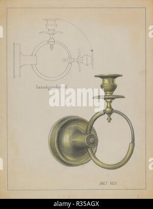 Chandelier. En date du : ch. 1936. Dimensions : hors tout : 29,9 x 23 cm (11 3/4 x 9 1/16 in.). Médium : aquarelle et graphite sur papier. Musée : National Gallery of Art, Washington DC. Auteur : Janet Riza. Banque D'Images