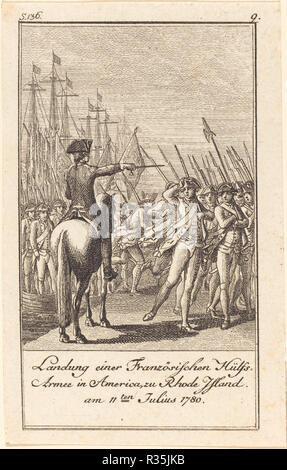 L'histoire des États-Unis. En date du : 1783/1784. Technique : gravure. Musée : National Gallery of Art, Washington DC. Auteur : Daniel Nikolaus Chodowiecki. Banque D'Images