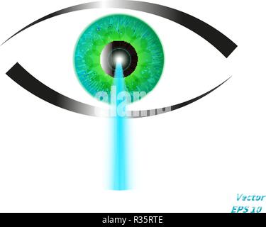 Concept de la correction de vision de laser Illustration de Vecteur
