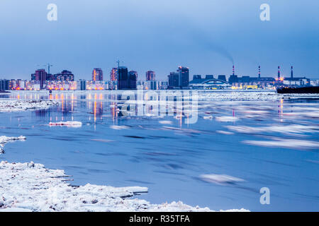 La dérive à Khabarovsk en soirée de printemps Banque D'Images