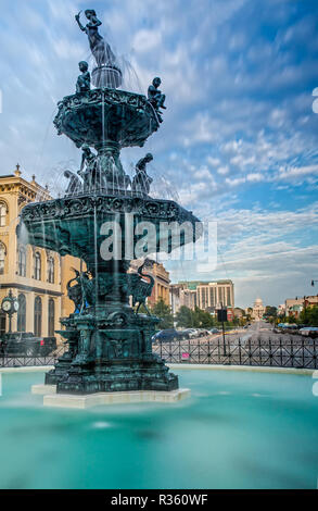 Court Square Fountain - bassin artésien à Montgomery, Alabama Banque D'Images