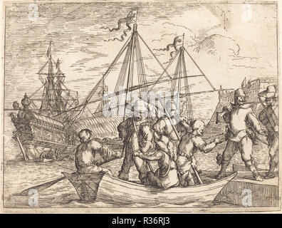 Capricci di varie battaglie. En date du : 1635. Technique : gravure sur bois sur papier. Musée : National Gallery of Art, Washington DC. Auteur : Johann Wilhelm Baur. Banque D'Images