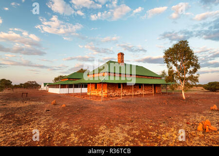 Le poste télégraphique historique dans la région de Tennant Creek. Banque D'Images