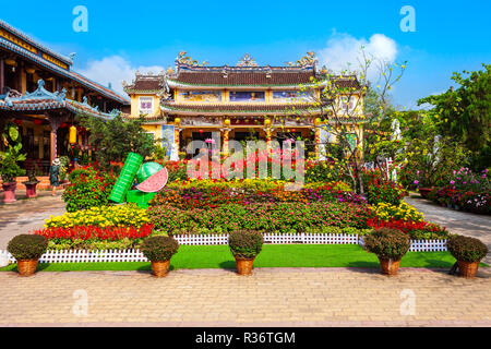 La pagode Chua Phap Bao dans l'ancienne ville d'Hoi An à Quang Nam Province du Vietnam Banque D'Images