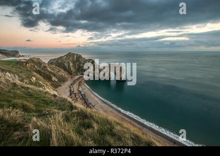 Durdle Door sur la côte jurassique du Dorset, Angleterre, RU Banque D'Images