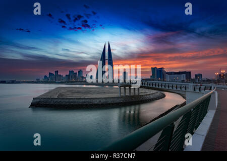 Bahreïn sky line de la baie Banque D'Images