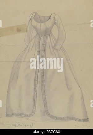 Robe de mariage. En date du : 1940. Dimensions : hors tout : 43,6 x 29,4 cm (17 3/16 x 11 9/16 in.). Médium : graphite sur papier. Musée : National Gallery of Art, Washington DC. Auteur : Mary E. Humes. Banque D'Images