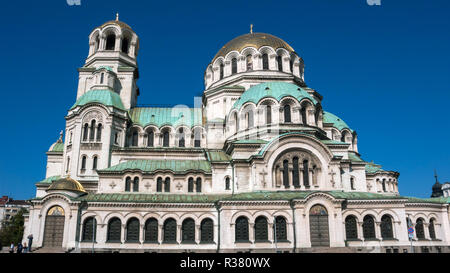 SOFIA, BULGARIE - le 5 octobre 2018 : Magnifique vue sur Cathédrale Saint Alexandre Nevski à Sofia, Bulgarie Banque D'Images