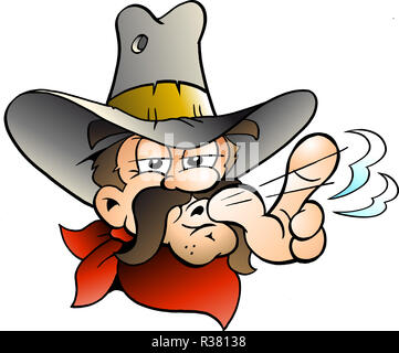 Cartoon Vector illustration d'un cowboy Banque D'Images