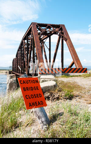 Stephenville Crossing pont de chemin de fer qui fait maintenant partie de la Newfoundland T'Railway sentier longue distance. Banque D'Images