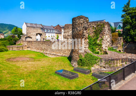 Castrum romain ou Romerkastell à Boppard. Boppard est une ville située dans la gorge du Rhin, en Allemagne. Banque D'Images