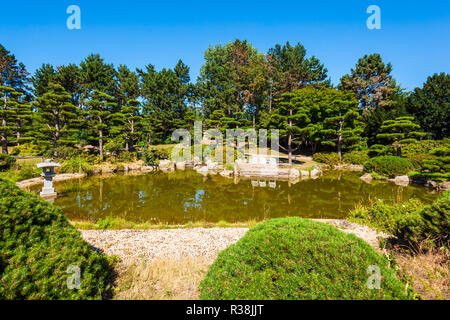 Jardin japonais de Nordpark est un espace vert public dans le quartier Stockum à Dusseldorf city en Allemagne Banque D'Images