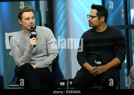 NEW YORK, NY - 23 mars : Dax Shepard et Michael Pena assister à construire série présente la discussion 'CHIPS' à construire Studio le 23 mars 2017 dans la ville de New York. (Photo par Steve Mack/S.D. Mack Photos) Banque D'Images