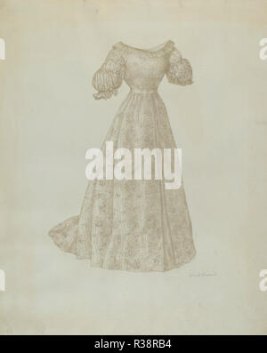 Robe de mariage. En date du : ch. 1937. Dimensions : hors tout : 46,4 x 36 cm (18 1/4 x 14 3/16 po.). Médium : aquarelle et graphite sur papier. Musée : National Gallery of Art, Washington DC. Auteur : Linnet Alward. Banque D'Images