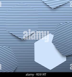 Forme hexagonale flottent sur noir bleu motif de ligne avec l'espace pour le texte. Vector illustration minimaliste pour abstract background concept. Illustration de Vecteur