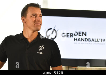 Munich, Allemagne. 21 Nov, 2018. Dominik Klein, Champion du Monde 2007 et Ambassadeur de la Coupe du Monde de Munich image unique, seul motif, la moitié de la figure, la moitié de la figure. Conférence de presse "50 jours pour la Coupe du Monde de Handball 2019' sur 21.11.2018 à Munich. Utilisation dans le monde entier | Credit : dpa/Alamy Live News Banque D'Images