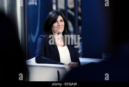Rome, Italie. 22 Nov 2018. Photo Fabio Cimaglia / LaPresse Chiara Appendino guest pour 'Porta a Porta' talk show à Rome, Italie. Dans le pic Chiara Appendino Crédit : LaPresse/Alamy Live News Banque D'Images