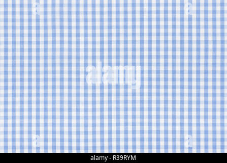 Tissu à carreaux blancs et bleus Banque D'Images