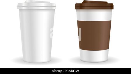 Le café tasse de papier Illustration de Vecteur