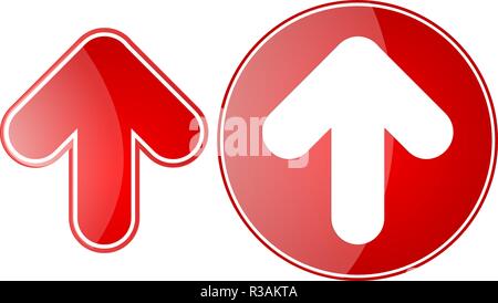 Des flèches rouges. Des icônes Illustration de Vecteur