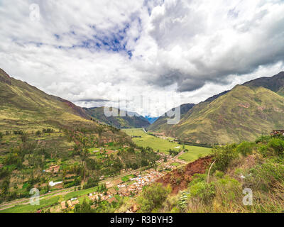Vue sur la Vallée Sacrée des Incas Banque D'Images