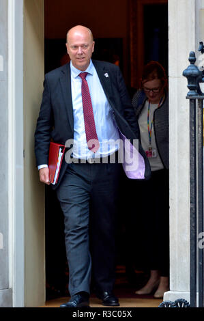 Chris Grayling MP (Conservateur : Epsom et Ewell) Downing Street, London, UK, 13/11/2018 Banque D'Images