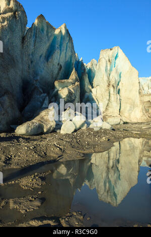 Harriman Fjord, les montagnes Chugach National Forest, Chugach, Prince William Sound, Alaska Banque D'Images