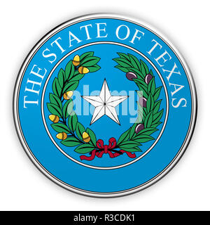 Nous Badge Joint État Texas, 3d illustration Banque D'Images