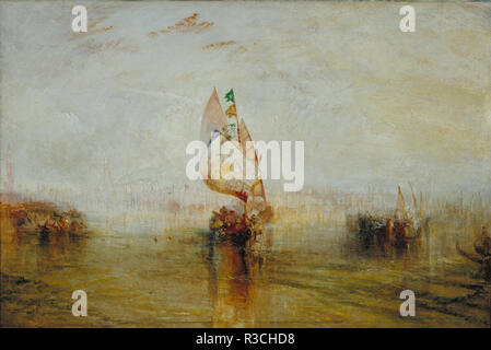 Le Soleil de Venise Aller à la mer. Date/période : 1843. La peinture. Huile sur toile. Hauteur : 616 cm (20.2 ft) ; Largeur : 921 cm (10 verges). Auteur : J. M. W. Turner. TURNER, Joseph Mallord William. Banque D'Images