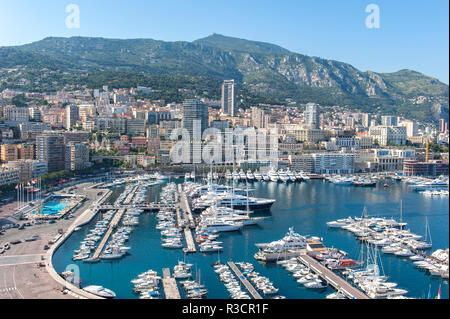 Marina, Port Hercule, Monaco, Cote d'Azur Banque D'Images